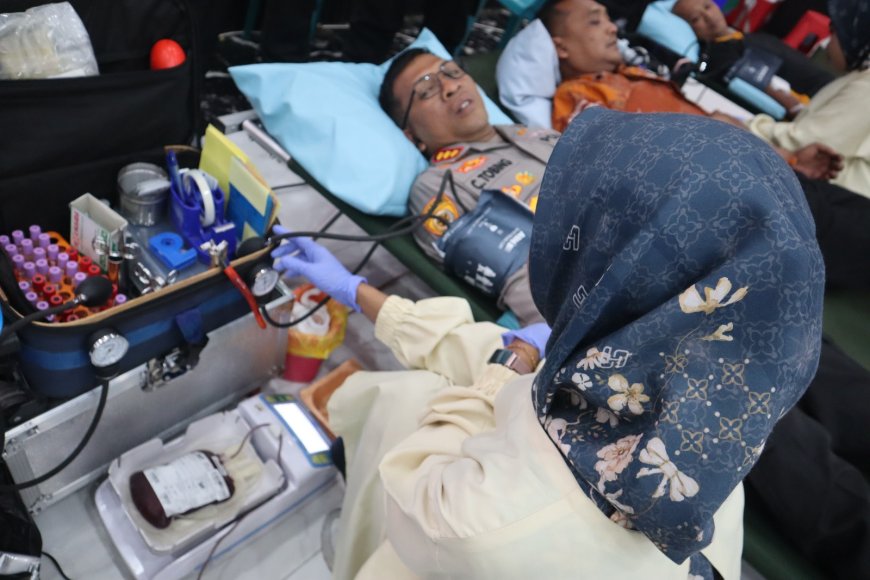 Polresta Sidoarjo Ajak Berbagi Setetes Darah untuk Kemanusiaan